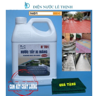 Chất tẩy xi măng HT01 can 1.8 lit, tẩy ron gạch loại mạnh nhất tặng 2 ...