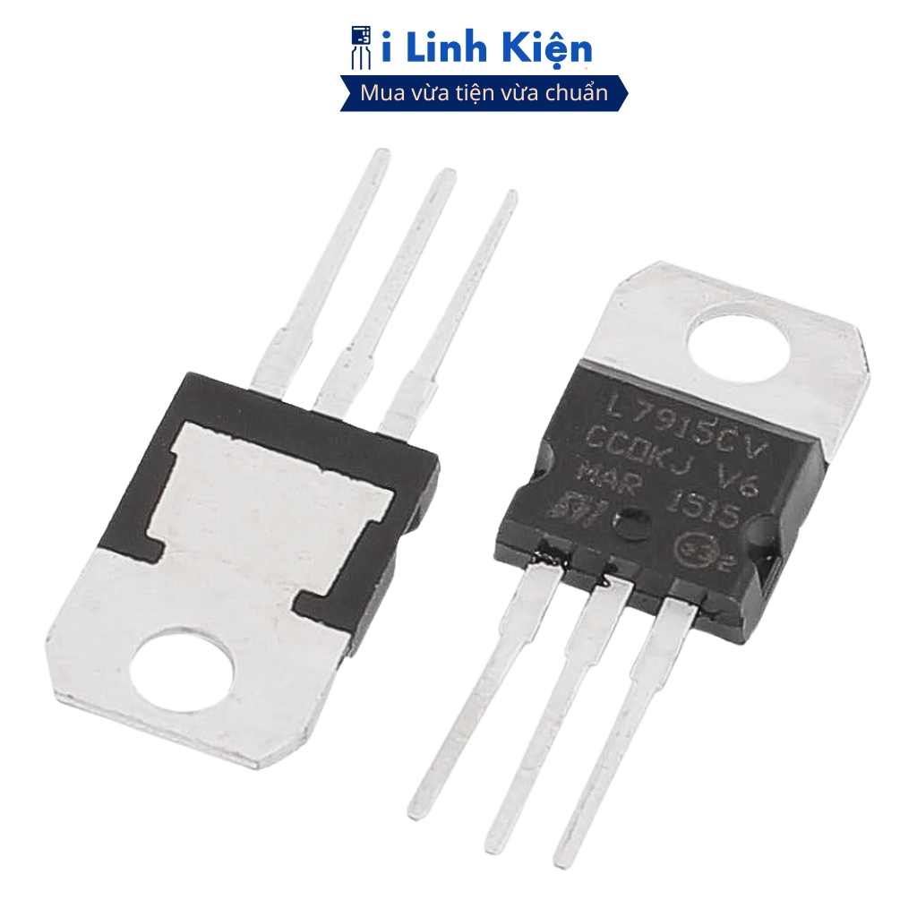 L7915CV IC ổn áp -15V 1.5A TO-220 chính hãng ST chất lượng cao ILinhkien