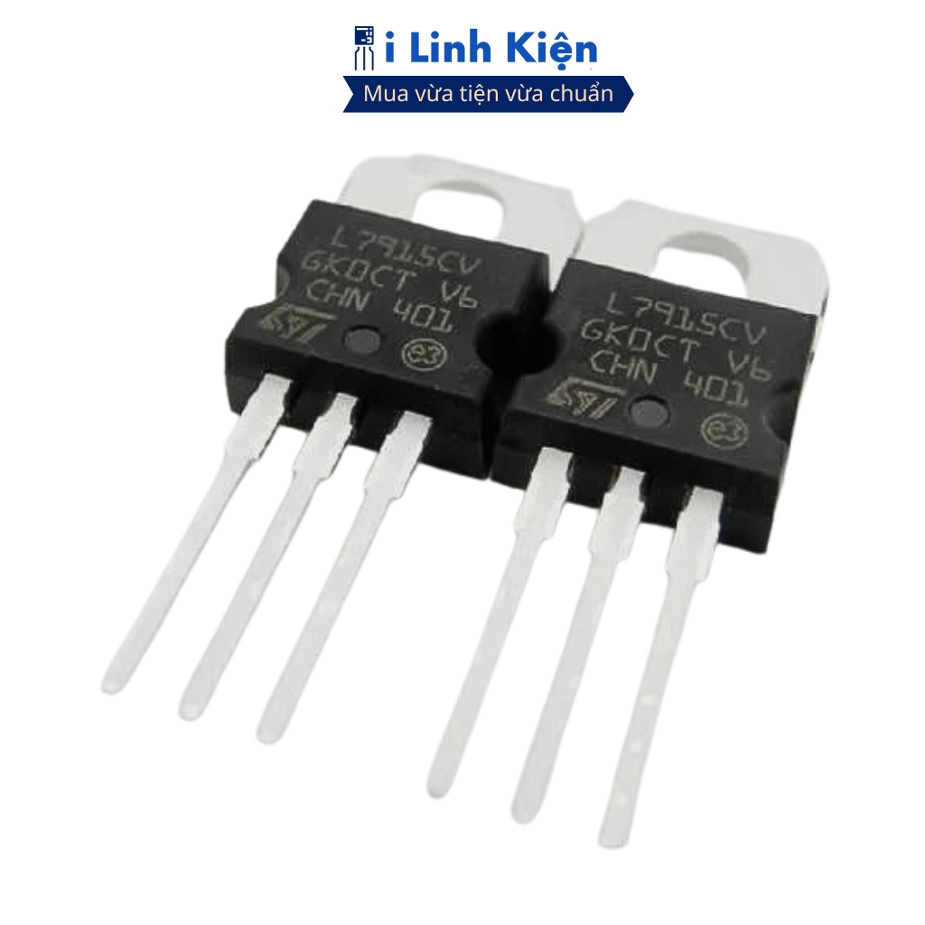 L7915CV IC ổn áp -15V 1.5A TO-220 chính hãng ST chất lượng cao ILinhkien