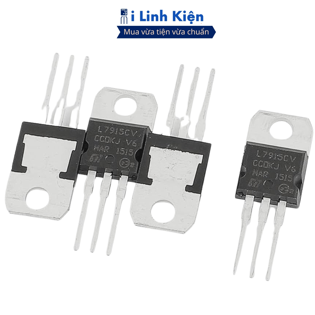 L7915CV IC ổn áp -15V 1.5A TO-220 chính hãng ST chất lượng cao ILinhkien