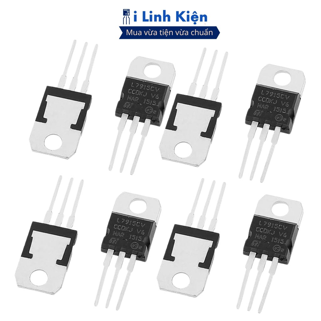 L7915CV IC ổn áp -15V 1.5A TO-220 chính hãng ST chất lượng cao ILinhkien