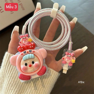 Bộ bảo về dây cáp sạc,củ sạc phiên bản dễ thương