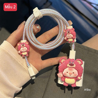 Bộ bảo về dây cáp sạc,củ sạc phiên bản dễ thương