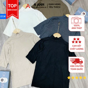 Áo Thun Tay Lỡ Co Giãn Full Hộp 8830# Cổ Cao 5 Phân Phong Cách Cá Tính Cho Các Bạn Nữ