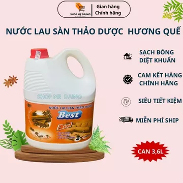Nước lau sàn thảo dược quế Best 3600ml, diệt khuẩn, hương thơm tự nhiên, hàng chính hãng - shop mẹ Daino