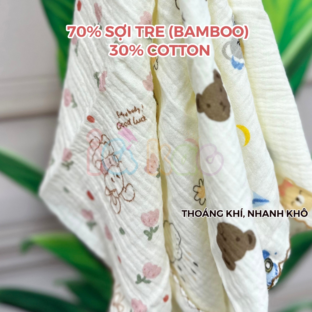 Ảnh Hộp 5 Khăn Sữa Muslin GEE 2 Lớp Cao Cấp - Siêu Thấm Hút, Kháng Khuẩn, Bền Đẹp, Phù Hợp Cho Bé Sơ Sinh S5G1 IQKAO 3