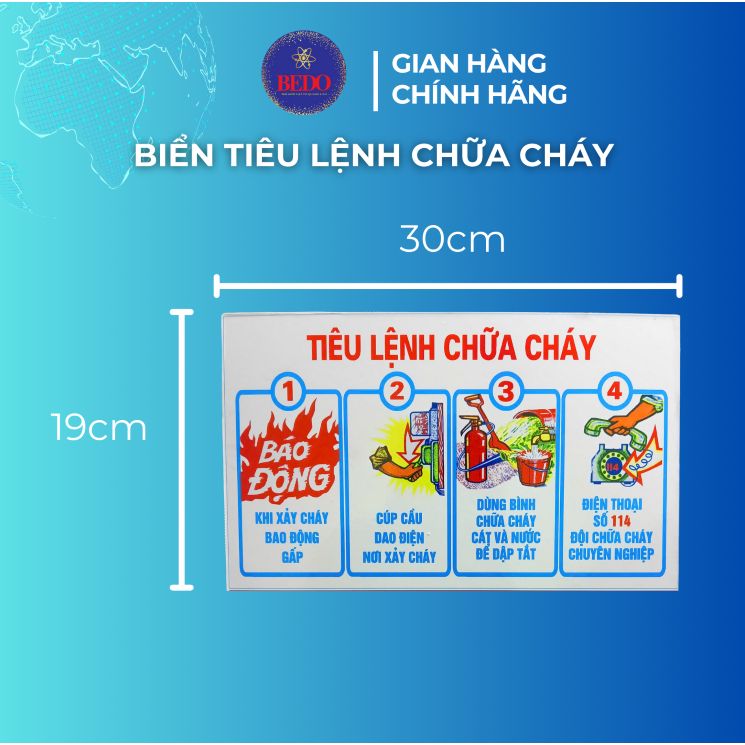 Biển Nội Quy PCCC BEDO Chất Liệu Cao Cấp Biển Tiêu Lệnh Cấm Hút Thuốc Cấm Lửa In Sắc Nét Bền Đẹp