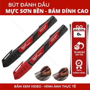 Bút đánh dấu Milwaukee 48-22-3731 / 48-22-3741 màu đen/đỏ siêu dám dính, không phai màu dòng cao cấp