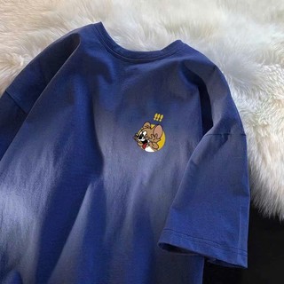 áo thun phông nữ nam 3158 form rộng tay lỡ unisex KONOVA chất liệu cotton in hình chuột jerry