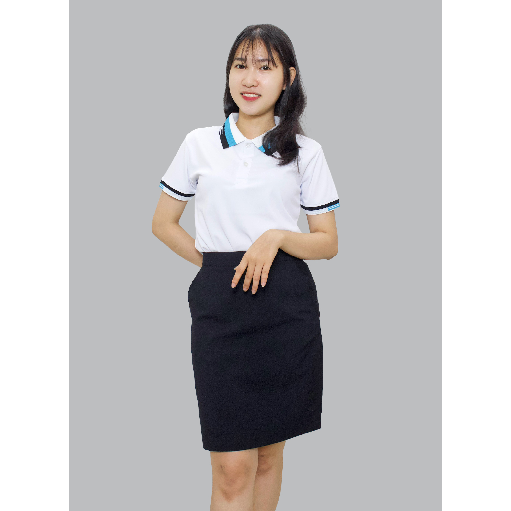 Áo Polo Nam Nữ Vải Bamboo Màu Trắng, Xanh Làm Đồng Phục Văn Phòng - Nhận In Thêu