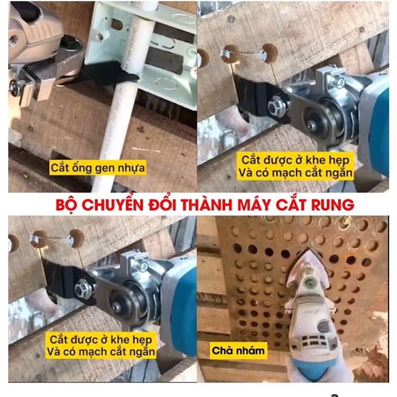 Bộ Cưa Rung Đa Năng Gắn Máy Mài Góc Máy M10 Cắt Khoét Lỗ Cưa Cắt Mài Chà Nhám
