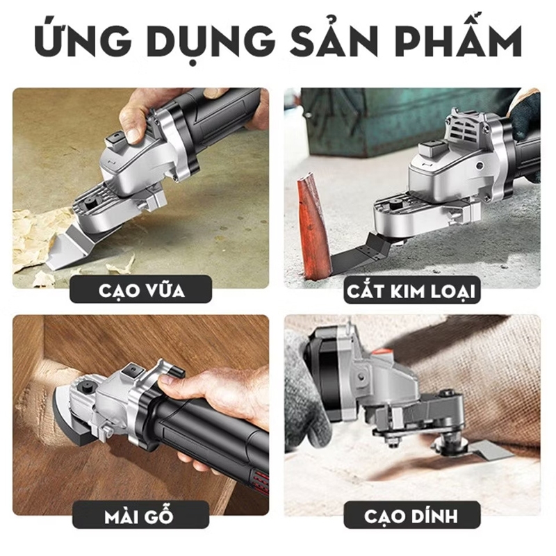 Bộ Cưa Rung Đa Năng Gắn Máy Mài Góc Máy M10 Cắt Khoét Lỗ Cưa Cắt Mài Chà Nhám
