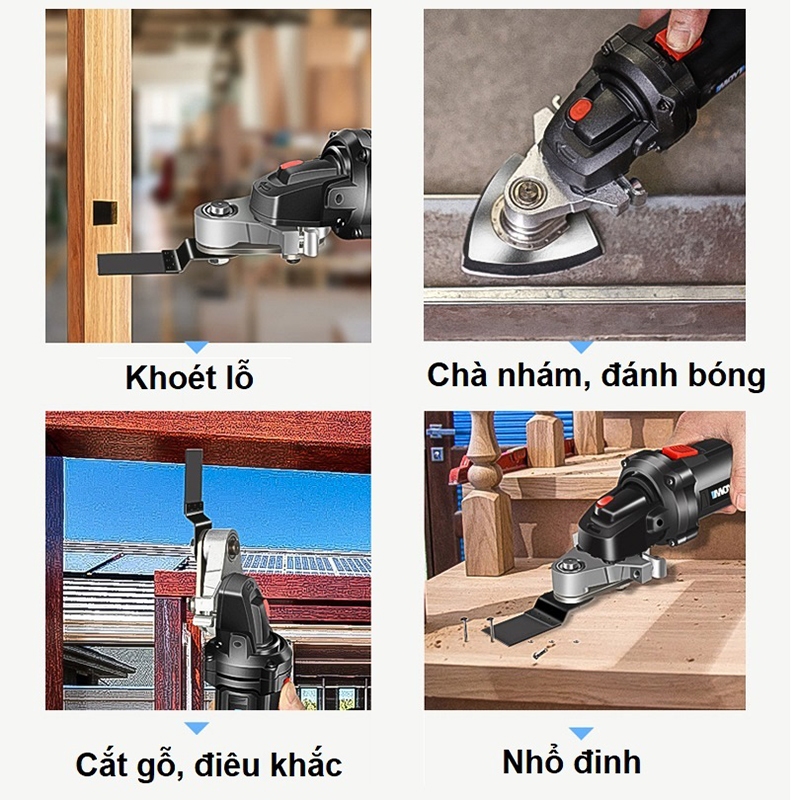 Bộ Cưa Rung Đa Năng Gắn Máy Mài Góc Máy M10 Cắt Khoét Lỗ Cưa Cắt Mài Chà Nhám