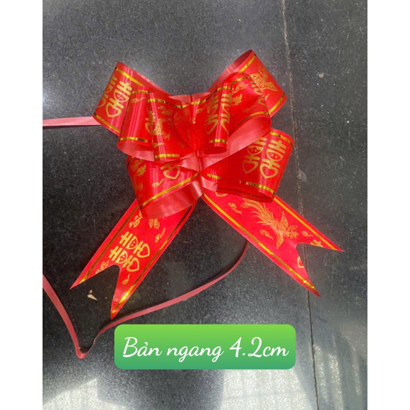 Nơ rút trang trí hộp quà, lon trà, mâm quả (Nơ chưa rút) | Shopee Việt Nam