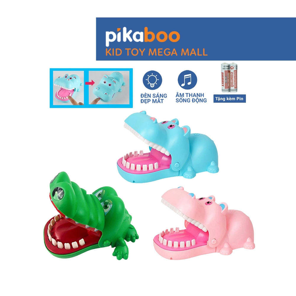 Ảnh Cá sấu cắn tay vui nhộn cho bé Pikaboo, đồ chơi khám răng cá sấu chất liệu an toàn cho trẻ từ 3 tuổi 1