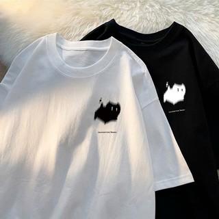 áo thun phông nữ nam 3158 form rộng unisex chất liệu cotton khô loại 1 KONOVA in hình BLACK CAT