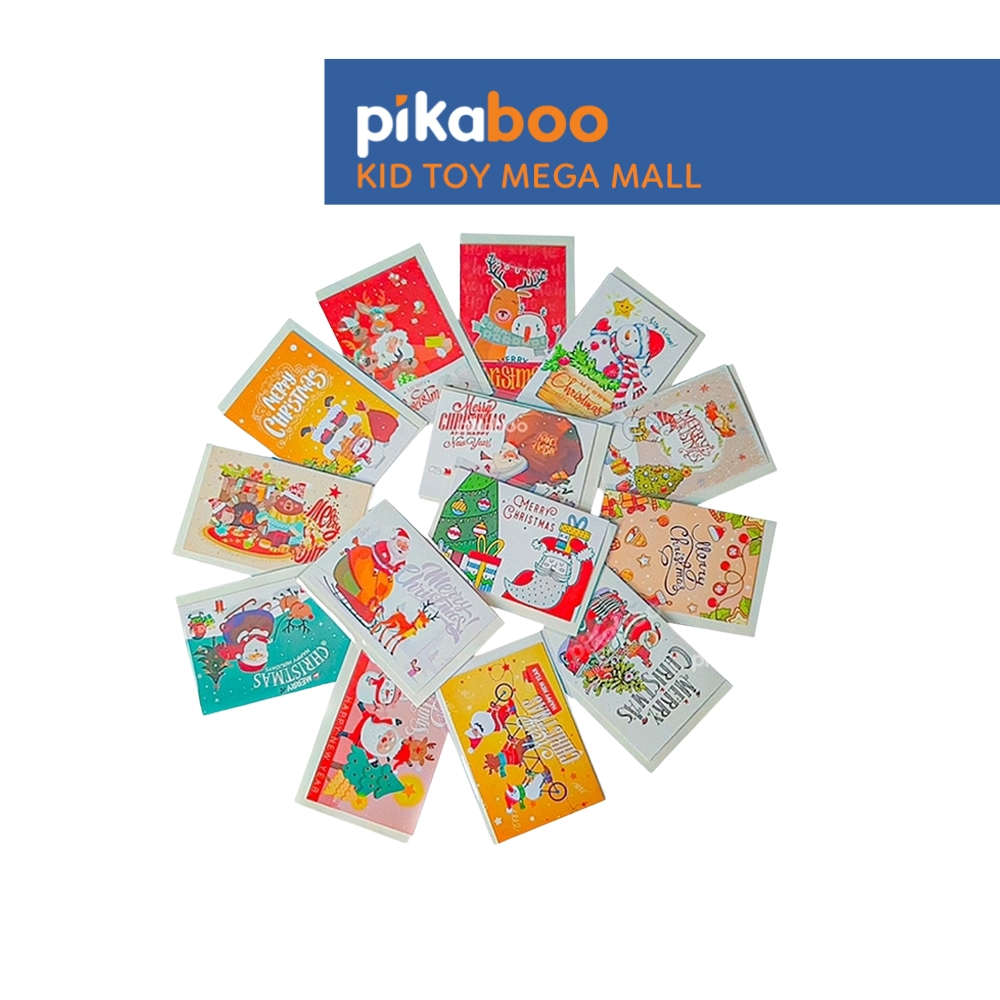 Thiệp mini chúc mừng, cảm ơn họa tiết Giáng sinh đẹp mắt đa dạng (Giao màu ngẫu nhiên)