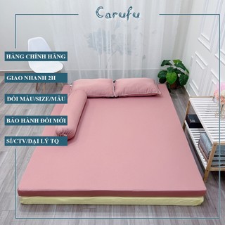 Bộ Ga Giường 4 Món Thun Lạnh Ý 2 Mặt Có Khóa Kéo CARUFU, Chất Thun Ý Cao Cấp Mát Mịn Pastel 1m, 1m2, 1m4, 1m6,1m8TY2-04