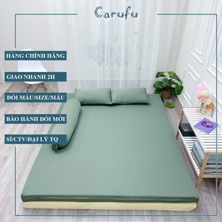 Bộ Ga Giường 4 Món Thun Lạnh Ý 2 Mặt Có Khóa Kéo CARUFU, Chất Thun Ý Cao Cấp Mát Mịn Pastel 1m, 1m2, 1m4, 1m6,1m8TY2-04