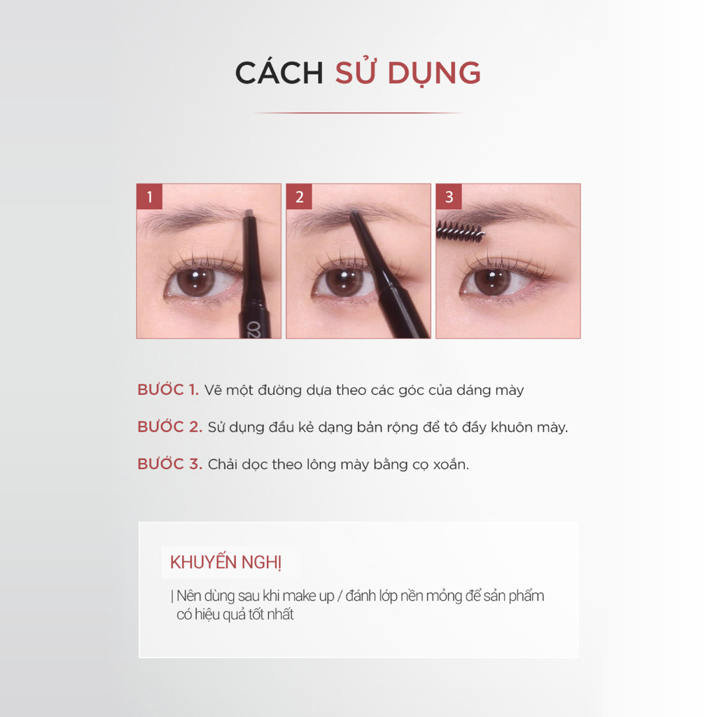 Ảnh Chì Kẻ Chân Mày Bbia Last Auto Eyebrow Pencil (5 màu) 0.18g - Bbia Official Store 1