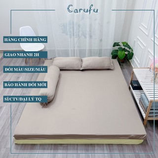 Bộ Ga Giường 4 Món Thun Lạnh Ý 2 Mặt Có Khóa Kéo CARUFU, Chất Thun Ý Cao Cấp Mát Mịn Pastel 1m, 1m2, 1m4, 1m6,1m8TY2-04