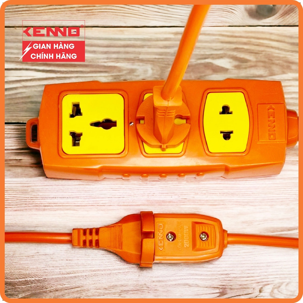 Dây nguồn máy công trình, bếp từ, bếp hồng ngoại, chịu tải KENNO công suất 2000W lõi đồng 2x1.5