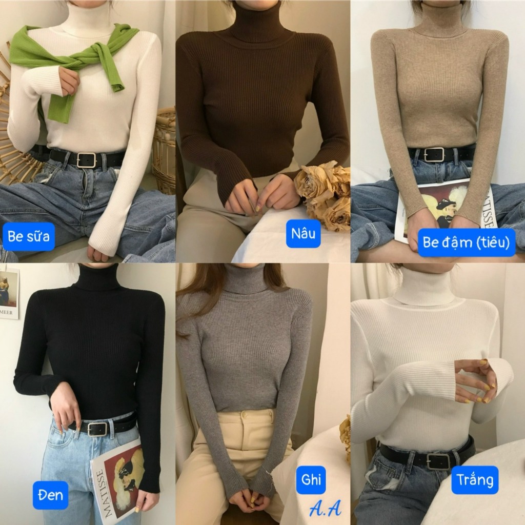 Len Cổ Lọ Chất Liệu Len Thỏ Form Thoải Mái Phong Cách Hàn Quốc