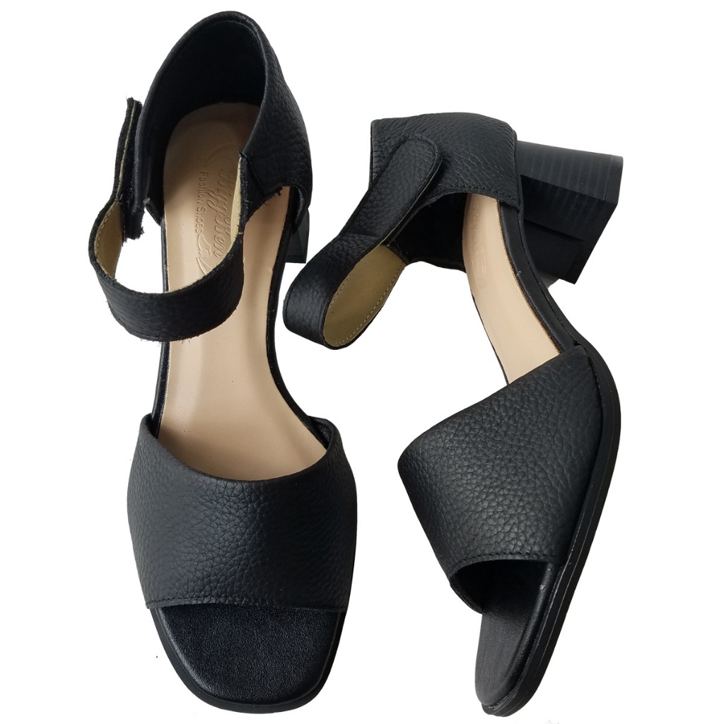 Giày sandal cao gót nữ da bò thật BIGGBEN cao 5 phân HKD881