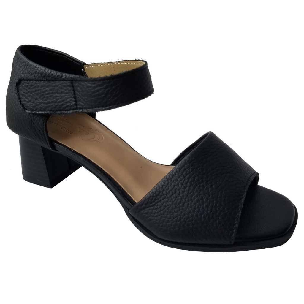 Giày sandal cao gót nữ da bò thật BIGGBEN cao 5 phân HKD881