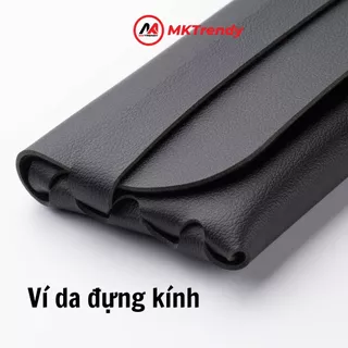 Phụ kiện mắt kính MKTRENDY ví da đựng kính đa năng bao da chống trầy xước