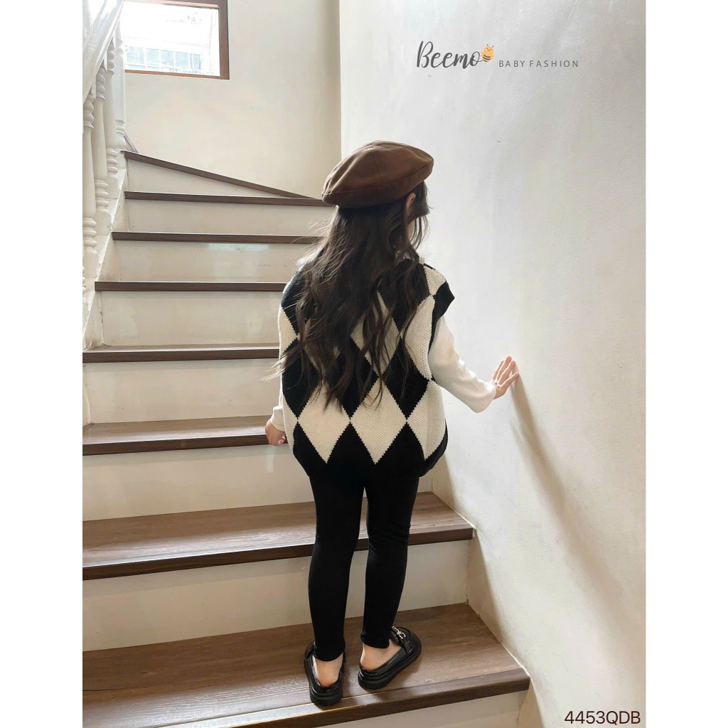 Quần legging trơn màu bé gái, quần cotton tăm leggings dáng ôm trơn màu cho bé