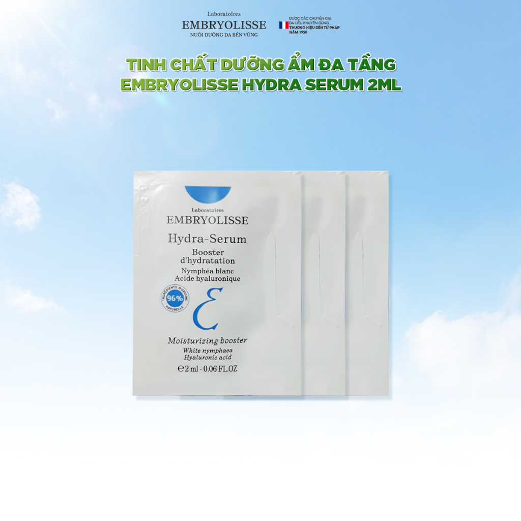 Ảnh DATE: 01/05/2026 [HB GIFT] Tinh Chất Dưỡng Ẩm Đa Tầng Embryolisse Hydra Serum 2ml/gói 2