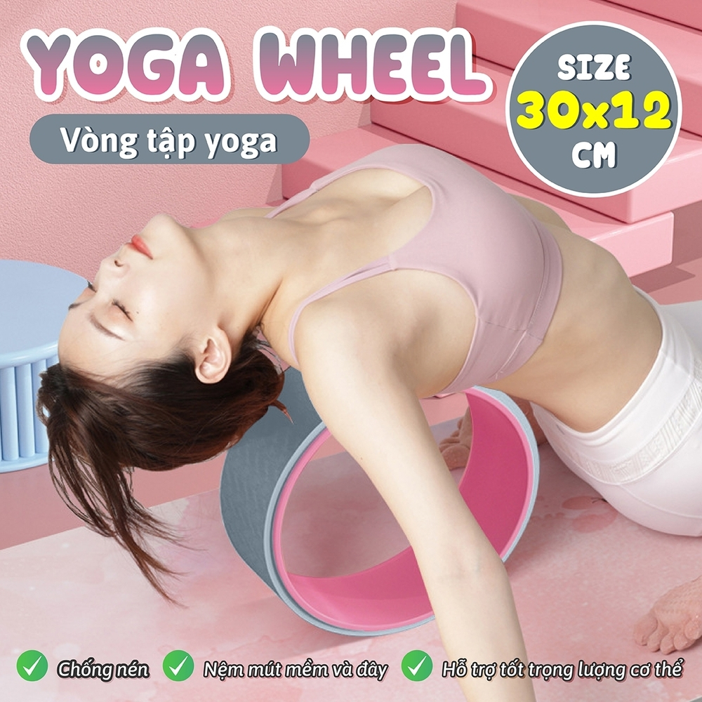 Ảnh BG Vòng Tập Yoga, Vòng Yoga Nhựa ABS 30X12CM Tập Lưng Cao Cấp- Yoga Wheel 3
