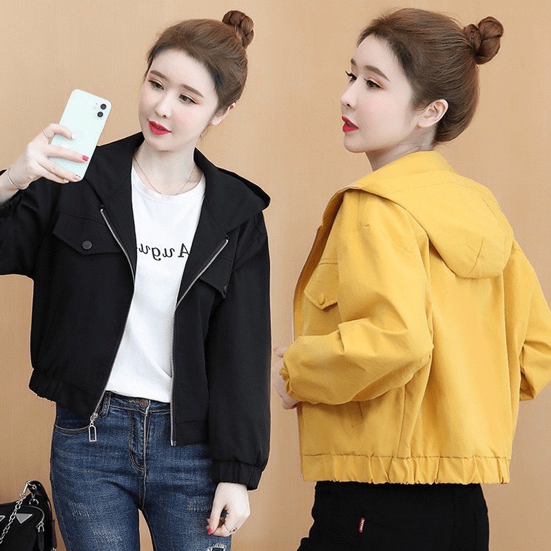 ÁO KHOÁC KAKI NỮ DÁNG FORM RỘNG NÓN TO PHONG CÁCH MỚI MẼ TRẺ TRUNG DỄ MẶC PHÙ HỢP THỜI TRANG
