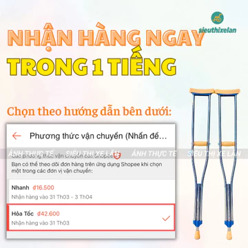 [HỎA TỐC HN] Nạng Chống Nách CAO CẤP LUCASS Inox hoặc Nhôm, Cao Su Siêu Mềm - Nạng Nhôm Cho Người Khuyết Tật