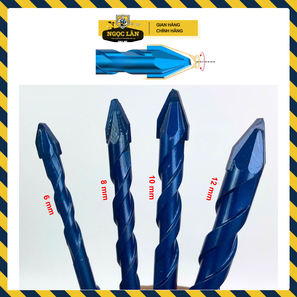 [Chuyên gạch men]Mũi khoan đa năng lệch tâm chân lục giác khoan tường, gạch men, kính, đá, gỗ sắt đa năng