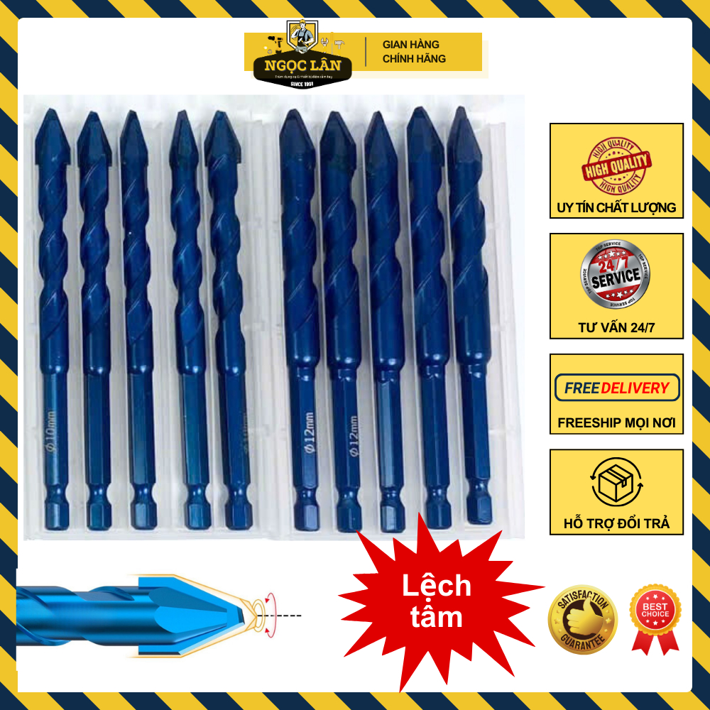 [Chuyên gạch men]Mũi khoan đa năng lệch tâm chân lục giác khoan tường, gạch men, kính, đá, gỗ sắt đa năng