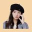 Mũ nón beret nồi bánh tiêu nữ Hàn Quốc AAA iLita ulzzang đẹp mùa đông thời trang màu trắng, nâu, be, đen