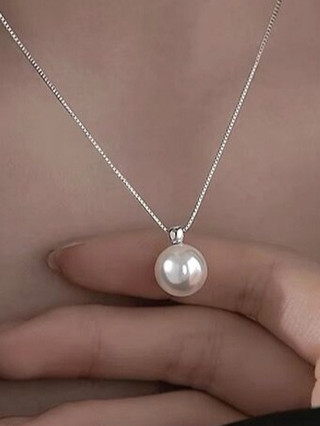 Vòng Cổ Ngọc Trai S925 bạc dây chuyền Nữ Mặt Dây Ngọc Trai Bé Gái Tặng S31