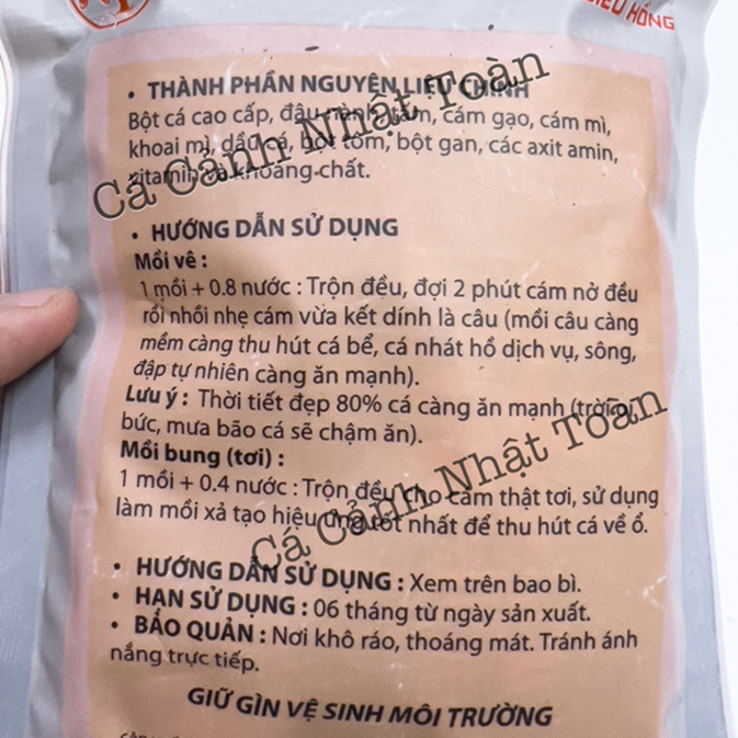 MỒI CÁM CÂU CÁ RÔ PHI CỤ CHUYÊN RÔ PHI, ĐIÊU HỒNG DF GÓI 200G