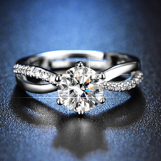 Có Thể Điều Chỉnh Kích Thước S925 Nhẫn Bạc Nữ Cao Cấp Moissanite Nhẫn Quà Tặng Cho Bạn Gái S24