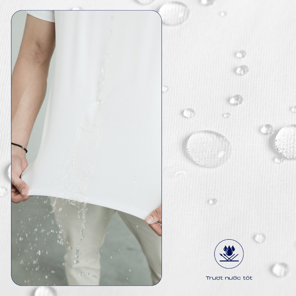 [SALE LẺ SIZE] Áo thun nam ANTIWE smart cotton ELS trượt nước, co dãn tốt, mềm mại, tôn dáng, trẻ trung - HUSSIO