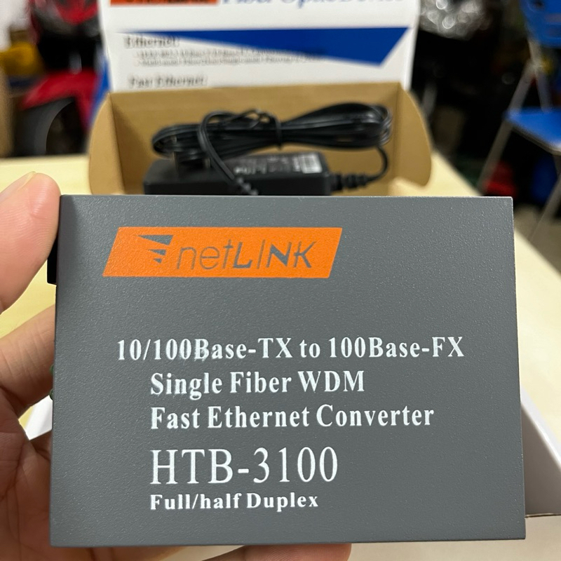 (1 CẶP 2 CÁI) Bộ Chuyển quang điện Netlink HTB-3100/AB Single Fiber 100Mbps kèm nguồ
