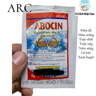 Abocin Arc Thái Lan diệt lỡ loét, đốm đỏ, nấm cho cá cảnh (5gram)