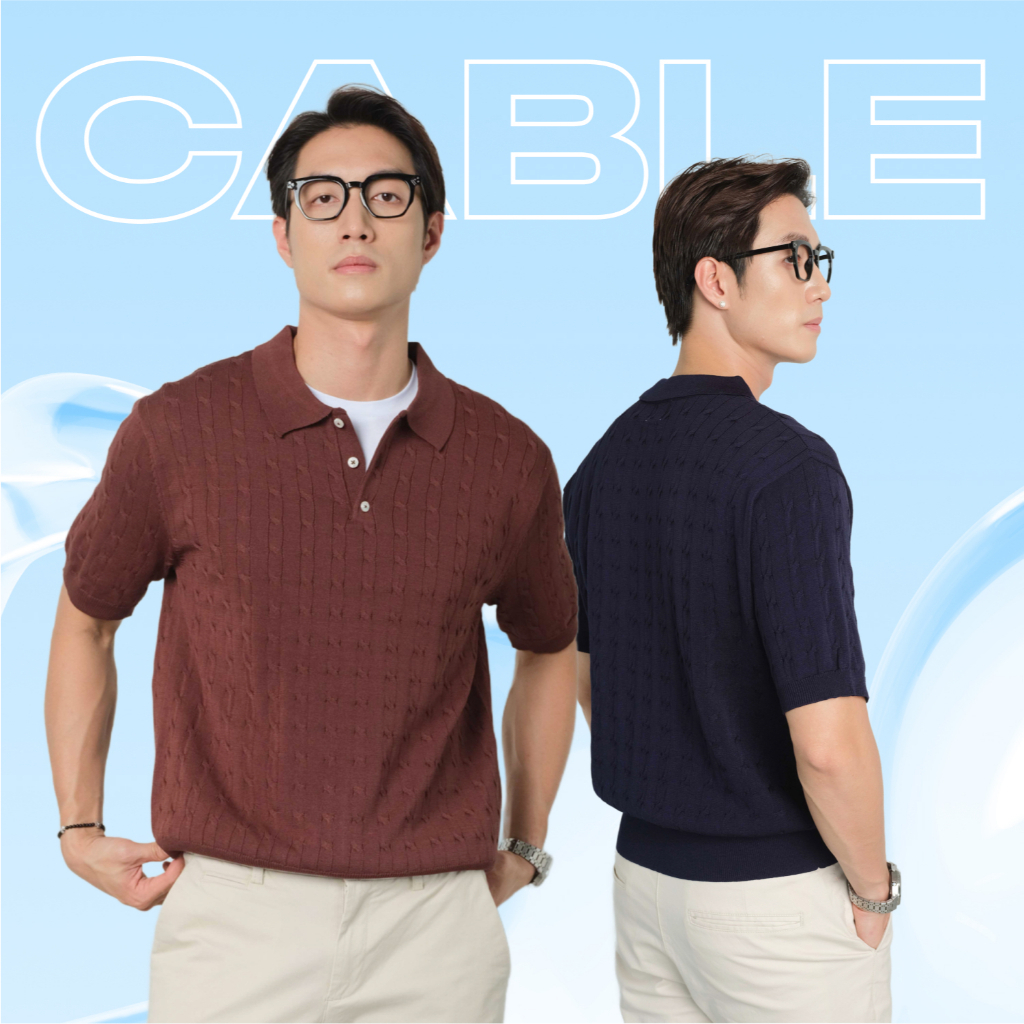Áo POLO nam dệt kim CABLE cao cấp, co dãn tốt, chống nhăn, che khuyết điểm, giữ form tốt - HUSSIO