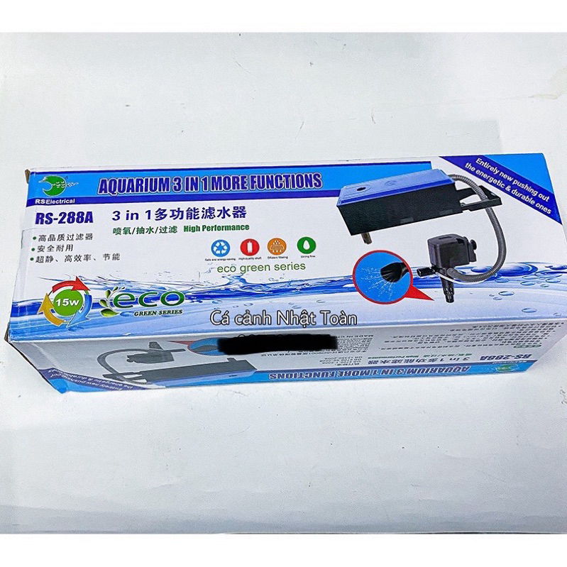 BỘ BƠM LỌC NƯỚC BỂ CÁ RS 288A 15W RS ELECTRICAL (LOẠI 1)