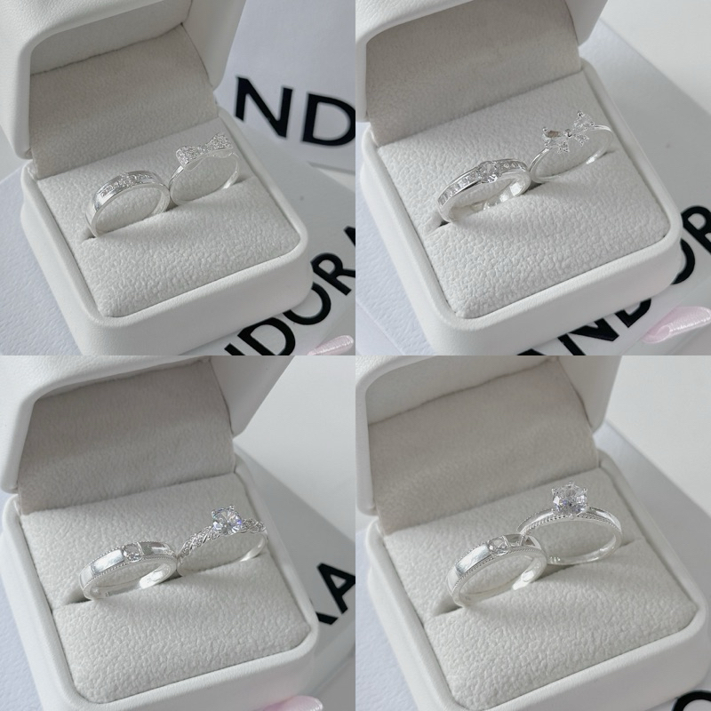 Nhẫn đôi October Jewelry - Các mẫu nhẫn đôi thiết kế đơn giản Mã 15 bạc ...