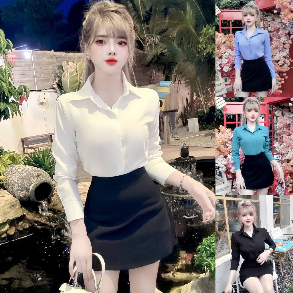 Áo sơ mi nữ tay dài công sở