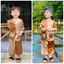 bộ bà ba trẻ em "vàng bò" - KHÔNG KÈM KHĂN - bộ quần áo cho bé đi chơi Trung Thu, Lễ Hội của nhà lenguyen.baby