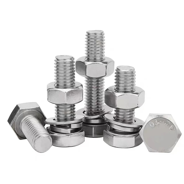 Bulong liên kết M4-M20 inox 304 ( 1 Bộ gồm Bulong + Tán + Long đền ...